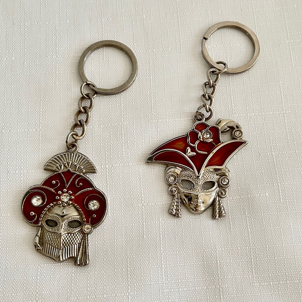 Keyring/Keychain Italian Venetian Mask, MasqueradeTheatre, Venezia Carnival Mask